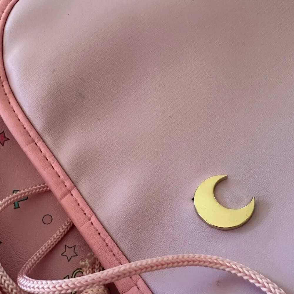 Sailor Moon Pink School Backpack Luna Large 17”X14” In the Name Of The‎ Moon